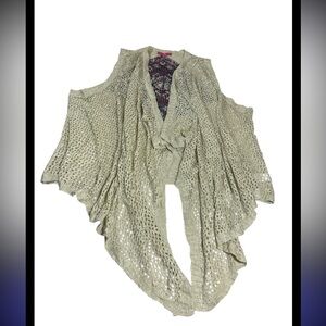 Curvy Revolution Boho Artisanal Crochet Cardigan - Embroidered Diamond Back 3X